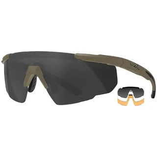 Wiley X Saber Advanced Polarisierte Sonnenbrille - Grey/Clear/Light Rust/Matte Tan