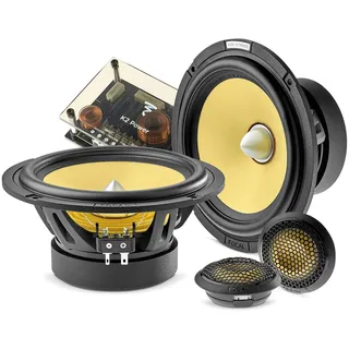 Focal ES165K2E 16,5 cm Komponenten-Lautsprechersystem, 2-Wege, gelber Aramidfaserkegel
