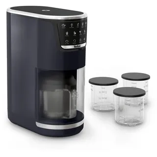 Tefal Dolci Eismaschine – 10 Programme für Eiscreme, Sorbet, Gelato & Frozen Yogurt, 1-Step-Perfector Technologie, inkl. 3x Tritan-Eisschüsseln, Mix-In-Funktion & automatisches Reinigungsprogramm