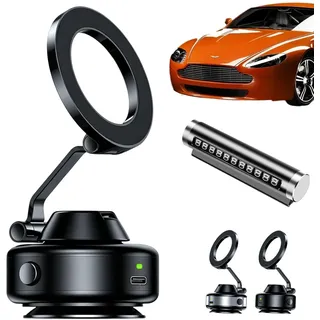 Se Snapmount -Das Original, Snapmount Handy Halterung Elektrisch, Handyhalterung Mit Vakumm Saugnapf, 360° Drehbarem Magnetische Handy Halterung Auto Magnethalterung, Anti Rutsch & Faltba (1PC-B)