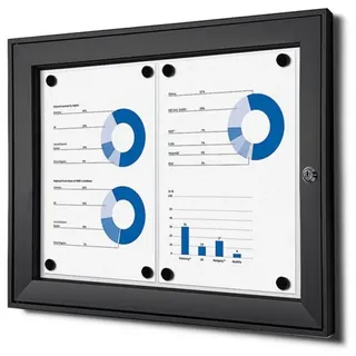 Showdown Displays Showdown® Displays Schaukasten schwarz 2x DIN A4 52,1 x 2,3 x 38,8 cm, 1 St.