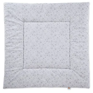 FabiMax Laufgittereinlage für Laufgitter 100x100 cm, graue Blümchen
