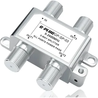G-PLUG SAT Verteiler 3-fach - Premium Satelliten Splitter für TV & Radio, HDTV/UHD 4K, DVB-S/S2, DVB-T/T2, DVB-C/C2, Robustes Gehäuse, 3 Ausgänge, Einfache Installation