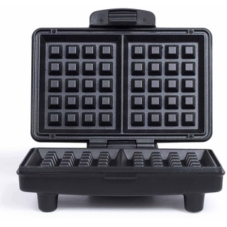 LIVOO DOP217 Edelstahl Waffelautomat Waffelgerät 800 W Schwarz