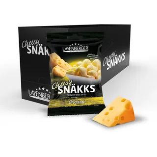 Layenberger Cheesy Snäkks - Käse Snack, viel Eiweiß und wenig Kohlenhydrate, 10er Pack (10 x 35 g) - Original