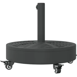 vidaXL Schirmständer mit Rollen 27 kg Schwarz