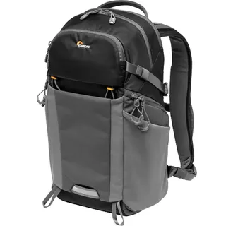 Lowepro LP37260-PWW Photo Active Outdoor-Fotorucksack, mit QuickShelf Einteiler, fasst 12“ Laptop/2L Trinkbeutel, für CSCs von Sony, Canon, Nikon, Gimbals, Drohnen, DJI, Osmo, Mavic, Schwarz/Grau