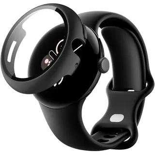 YHFZR Hülle für Google Pixel Watch 3 41mm, Ultra Schlank Silicone Schutzhülle Abdeckung Case Cover für Google Pixel Watch 3 41mm, Schwarz