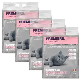 PREMIERE Excellent Klumpstreu Babypuder-Duft 4x12 kg