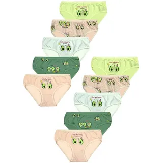 LOREZA 10er Set Slips - Avocado - Bunt | Gr.: 140/146