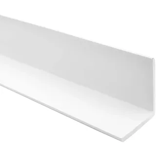 Quest Winkelprofil 35x35mm Kantenschutzwinkel Winkelleiste Eckenschutz – PVC Kunststoff – Ohne Klebeband – 165cm, Weiß