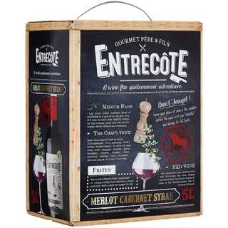 Entrecote - Merlot, Cabernet Sauvignon, Syrah - Rotwein aus Frankreich - BIB Bag in Box (1 x 5 l)