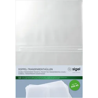 Sigel Doppel-Transparenthüllen A5 transparent 10 St.