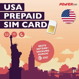AT&T USA Simkarte oder eSIM 30 Tage gültig (12GB eSIM)