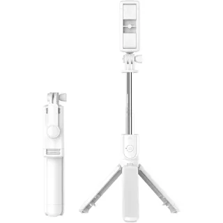 Jectse Kompakter Kabelloser Selfie-Stick-Ständer für Smartphones mit Einstellbarer Höhe für Reisen und Outdoor-Abenteuer (Black)
