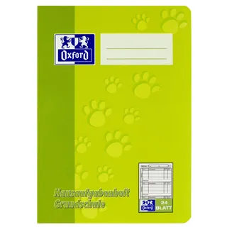 Oxford Hausaufgabenheft A5 24 Blatt grün und blau, 10 Stück