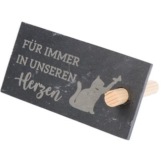 Spruchreif | Schieferkärtchen mit Gravur | Trauergeschenk | Erinnerung | Andenken Haustier Katze