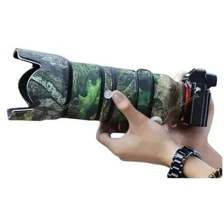 CHASING BIRDS Wasserdichte Objektivschutzabdeckung für Sony FE 70–200 mm F2.8 GM OSS Regendichte Objektivschutzabdeckung (Grünes Blatt-Tarnmuster)