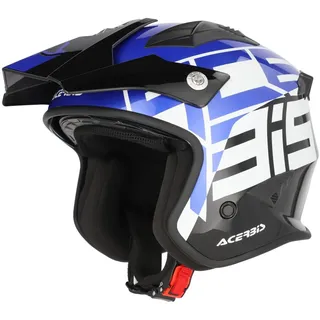 Acerbis Aria Graphic, Jethelm - Schwarz/Blau/Weiß - L