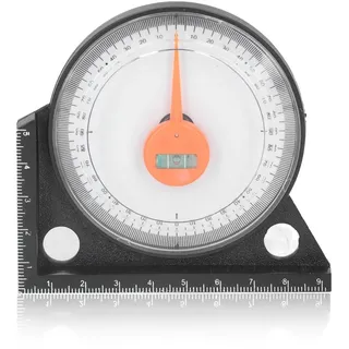 WOOXGEHM Winkelmesser, 0 Bis 360 Grad Messbereich, Zeiger Nivellierwinkelmesser mit Skala, Neigungsmesser, Messwinkelmesser für Holzbearbeitungswerkzeuge, Nivellierung, Nivellierung