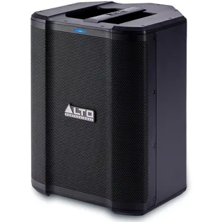 ALTO Busker 200 Watt Tragbares PA Lautsprechersystem mit Akku, Bluetooth, 3-Kanal Mixer, Alesis FX, App-Steuerung, USB-Aufladung