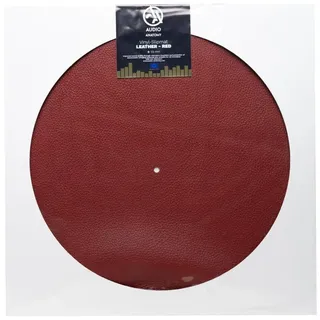 SLIPMATS: SLIPMAT LEATHER RED - DIAMETER: 295 MM - THICKNESS: 1,5 MM - AUDIO ANATOMY. MADE IN EU