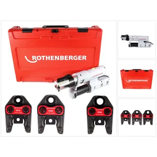 Rothenberger ROMAX AC ECO Set TH 230 V Pressmaschine Typ C für Netzbetrieb im Transportkoffer + 3 x (590 mm)