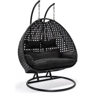 Home Deluxe Hängesessel Twin schwarz inkl. Regenabdeckung
