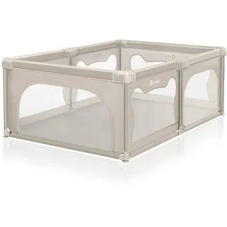 lionelo Laufgitter Willow, Sand, Beige, Kunststoff, Farbverlauf, 187x68x127 cm, zusammenklappbar, Babymöbel, Laufstall Baby