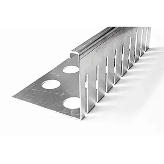 Kiesfangleiste klein gelocht Aluminium axb=65 x 115mm 1,5 x 1.000mm