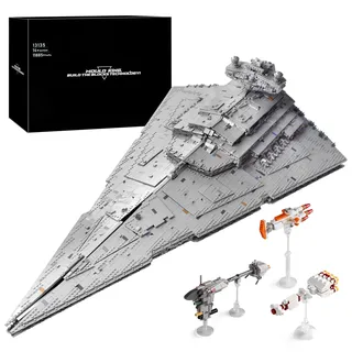 SHHFWU 13135 Imperial Sternenzerstörer Bausatz,11885 Klemmbausteine Technik Sternenzerstörer, Großes Raumschiff Modell kompatibel mit UCS Imperial Star Destroyer
