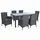 Poly-Rattan Set 6-tlg Anthrazit-Grau