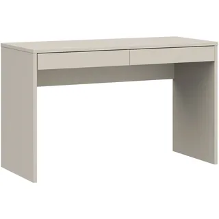 Forte Schreibtisch "Milles", beige (kashmir beige, kashmir beige, kashmir beige), B:124,8cm H:77,3cm T:53,1cm, Tische, Schreibtisch, 2 Schubkästen mit Vollauszug, B/H/T 124,8/77,3/53,1 cm