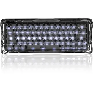 Gravastar Mercury V60 Magnetische Gaming Tastatur, 8000Hz Polling Rate, Rapid Trigger Hall Effect Switches, 0.005mm Präzision, Hot-Swap, RGB, Kabelgebunden - Onyx Crystal