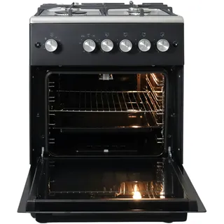GASLINE Gas Standherd SHGG6060FGWB 60cm Gasbackofen mit Thermostat, Grill und Umluft Erdgas LPG