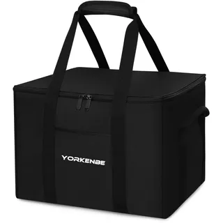 Yorkenbe Camping Organizer, 35L wasserdichte extra große Campingtasche mit stabilem Boden, Campingtasche mit Fächern und Zip-Deckel, Outdoor-Camping und Wandern Küchenutensilien Organizer