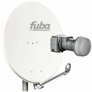 Fuba DAL 802 W Sat Anlage Antenne Schüssel Spiegel Twin LNB DEK 217 2 Teilnehmer Alu Weiß - Fuba DEK 217 Twin LNB für 2
