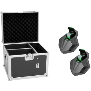 Eurolite Set 2x LED CAT-80 Strahleneffekt + Flightcase