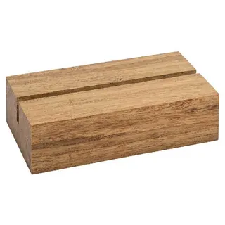 Tischkartenhalter 105mm Bambus, dunkel/Tischaufsteller/Werbeaufsteller/Schildhalter/Einsteckschlitz/Kartenhalter/Holz/Menükartenhalter/Speisekartenhalter - Zeigis®