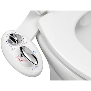 LUXE Bidet NEO 320 – Warm- und Kaltwasser, selbstreinigend, Doppeldüse, nicht elektrischer Bidet-Aufsatz für Toilettensitz, einstellbarer Wasserdruck, Heck- und Feminine-Waschung, Hebelsteuerung