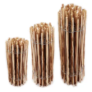 Aquagart 5m Staketenzaun 100cm hoch Lattenabstand 4-6cm Gartenzaun Kastanienzaun aus Haselnuss Holzzaun