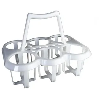 Getränkehalter Getränkekorb für 6 Flaschen Flaschenkorb Getränkekorb Flaschenträger (Natur)