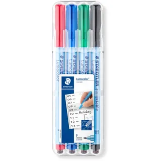Staedtler Lumocolor Folienstifte 0,6mm 4 St. Blau/Grün/Rot/Schwarz