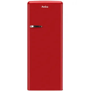 Amica KSR 364 150 R Retro-Kühlschrank (218 l, 1440 mm hoch, Rot)