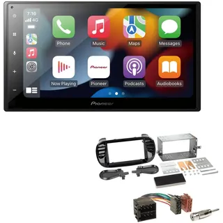 Pioneer Radio WiFi Apple CarPlay Android Auto für Fiat 500 ab 2007 piano black