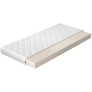 Latexmatratze MILOT 8/90/120/140/160/180/200, MOEBLO, (Latexmatratze, mittelweich/mittelhart, Kokosplatte, hypoallergener Bezug), Härtegrad H2/H3 90 cm