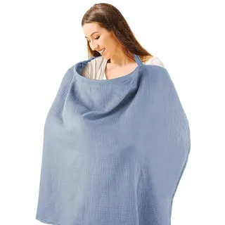 NVTRSD Stilltuch Für Unterwegs Stillschal 75x95 CM, Stillschal Stilltuch Stillschürze Stillschal Für Unterwegs (blau)