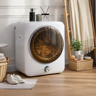 Wäschetrockner mit 8 Programmen & NTC-Sensor 1350W Mini Trockner Wandmontage Ablufttrockner 53,5×42×65cm Weiß - Weiß