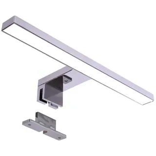 max K O M F O R T LED Spiegelleuchte Badleuchte Schminklicht Aufbauleuchte Schrankleuchte in chrom eckig neutralweiß 5W IP44