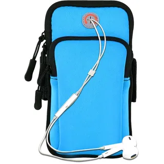 autoprevails Bauchtasche Herren Armtasche, wasserdichte Neopren Arm Handgelenk Tasche Laufgürtel Handy Armband Handytasche für Handy Bis zu 6,0" Armband-Armtasche, Sporttasche, Outdoor-Sport (Blau)